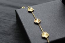 Load image into Gallery viewer, Gold Vermeil Vintage Flower Bracelet with CZ