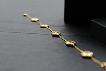 Load image into Gallery viewer, Gold Vermeil Vintage Flower Bracelet with CZ