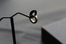 Load image into Gallery viewer, Gold & Cubic Zirconia Huggie Earrings