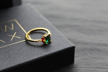 Load image into Gallery viewer, Gold & Multi Coloured Cubic Zirconia Dress Ring