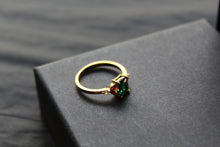 Load image into Gallery viewer, Gold & Multi Coloured Cubic Zirconia Dress Ring