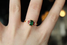 Load image into Gallery viewer, Gold & Multi Coloured Cubic Zirconia Dress Ring