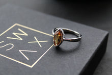 Load image into Gallery viewer, Sterling Silver Citrine Marquise Dress Ring