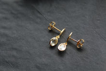 Load image into Gallery viewer, Green Amethyst Drop Earrings