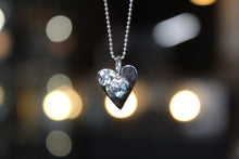 Load image into Gallery viewer, Hammered Blue Topaz Heart Pendant and Chain