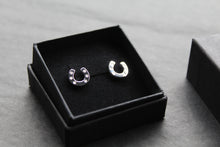 Load image into Gallery viewer, Horseshoe and Pavé Earrings