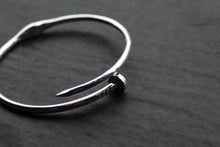 Load image into Gallery viewer, Silver heavy weight Nail Bangles
