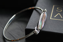 Load image into Gallery viewer, Abalone Silver Bangle