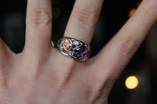Load image into Gallery viewer, Jeweled Rainbow Silver Ring
