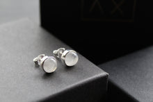Load image into Gallery viewer, Moonstone Round Stone Studs