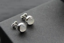 Load image into Gallery viewer, Moonstone Round Stone Studs