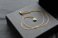 Load image into Gallery viewer, Olive Quartz Necklace with Diamond Tag