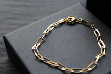Load image into Gallery viewer, Paper Chain Link Gold Plated Bracelet