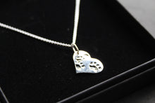 Load image into Gallery viewer, Paw Print Heart Necklace
