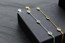 Load image into Gallery viewer, Peridot Cubic Zirconia Chain Bracelets