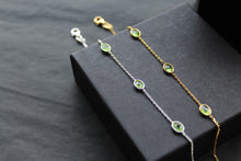 Load image into Gallery viewer, Peridot Cubic Zirconia Chain Bracelets