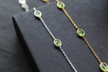 Load image into Gallery viewer, Peridot Cubic Zirconia Chain Bracelets