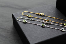 Load image into Gallery viewer, Peridot Cubic Zirconia Chain Bracelets