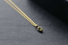 Load image into Gallery viewer, Peridot Gold Plated Pendant and Chain