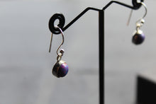 Load image into Gallery viewer, Purple or Green Copper Turquoise Round Earrings