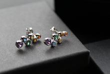 Load image into Gallery viewer, Rainbow Cubic Zirconia Bubbles Drop Earrings