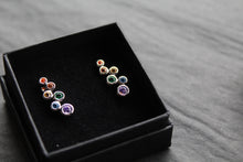 Load image into Gallery viewer, Rainbow Cubic Zirconia Bubbles Drop Earrings