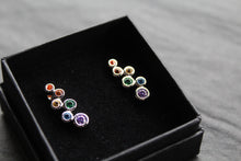 Load image into Gallery viewer, Rainbow Cubic Zirconia Bubbles Drop Earrings