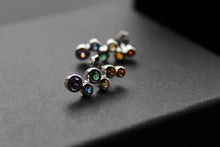 Load image into Gallery viewer, Rainbow Cubic Zirconia Bubbles Drop Earrings