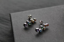 Load image into Gallery viewer, Rainbow Cubic Zirconia Bubbles Drop Earrings