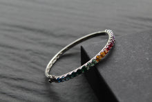 Load image into Gallery viewer, Rainbow Silver Bangle