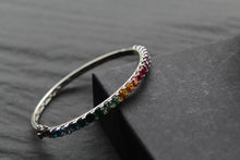 Load image into Gallery viewer, Rainbow Silver Bangle