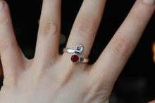 Load image into Gallery viewer, Ruby Red Adjustable Ring