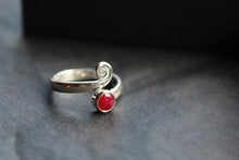 Load image into Gallery viewer, Ruby Red Adjustable Ring