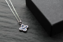 Load image into Gallery viewer, Sapphire CZ Classic Clover Necklace