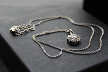 Load image into Gallery viewer, Silver CZ Forget Me Not Necklace