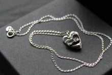 Load image into Gallery viewer, Silver Heart Meteorite Necklace