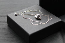 Load image into Gallery viewer, Silver Heart Meteorite Necklace