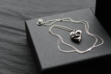 Load image into Gallery viewer, Silver Heart Meteorite Necklace