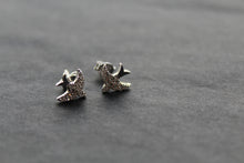 Load image into Gallery viewer, Silver Swift CZ Studs