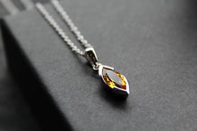 Load image into Gallery viewer, Silver Necklace with Golden Citrine