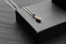 Load image into Gallery viewer, Silver Necklace with Golden Citrine
