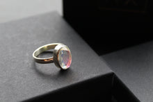 Load image into Gallery viewer, Small Oval Mystic Mercury Mist Topaz Ring