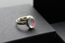 Load image into Gallery viewer, Small Oval Mystic Mercury Mist Topaz Ring