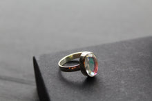 Load image into Gallery viewer, Small Oval Mystic Mercury Mist Topaz Ring