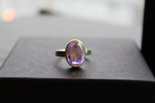 Load image into Gallery viewer, Small Oval Mystic Mercury Mist Topaz Ring