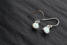 Load image into Gallery viewer, Small White Opal Round Earrings