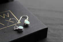 Load image into Gallery viewer, Small White Opal Round Earrings