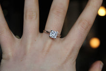 Load image into Gallery viewer, Square Cut Clear CZ Solitaire Ring