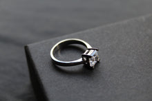 Load image into Gallery viewer, Square Cut Clear CZ Solitaire Ring
