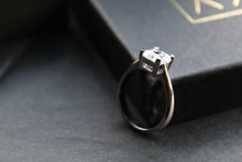 Load image into Gallery viewer, Square Cut Clear CZ Solitaire Ring